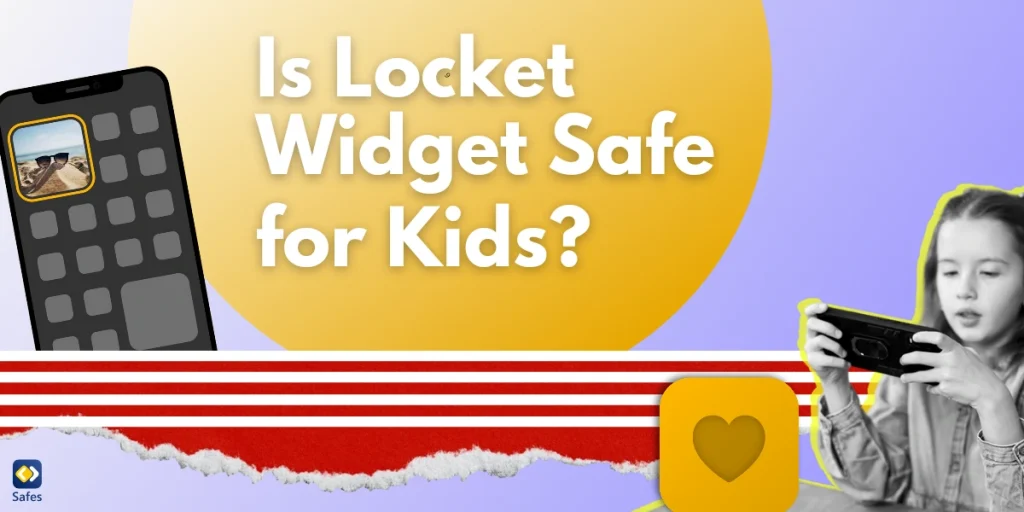 Grafisches Konzept des Locket-Widgets sicher für Kinder oder nicht